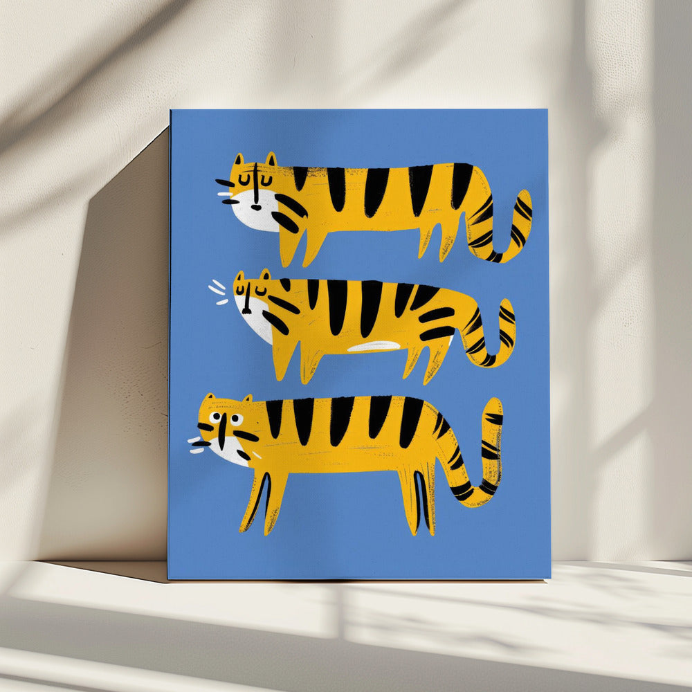 Tiger Trio Parade | Canvas