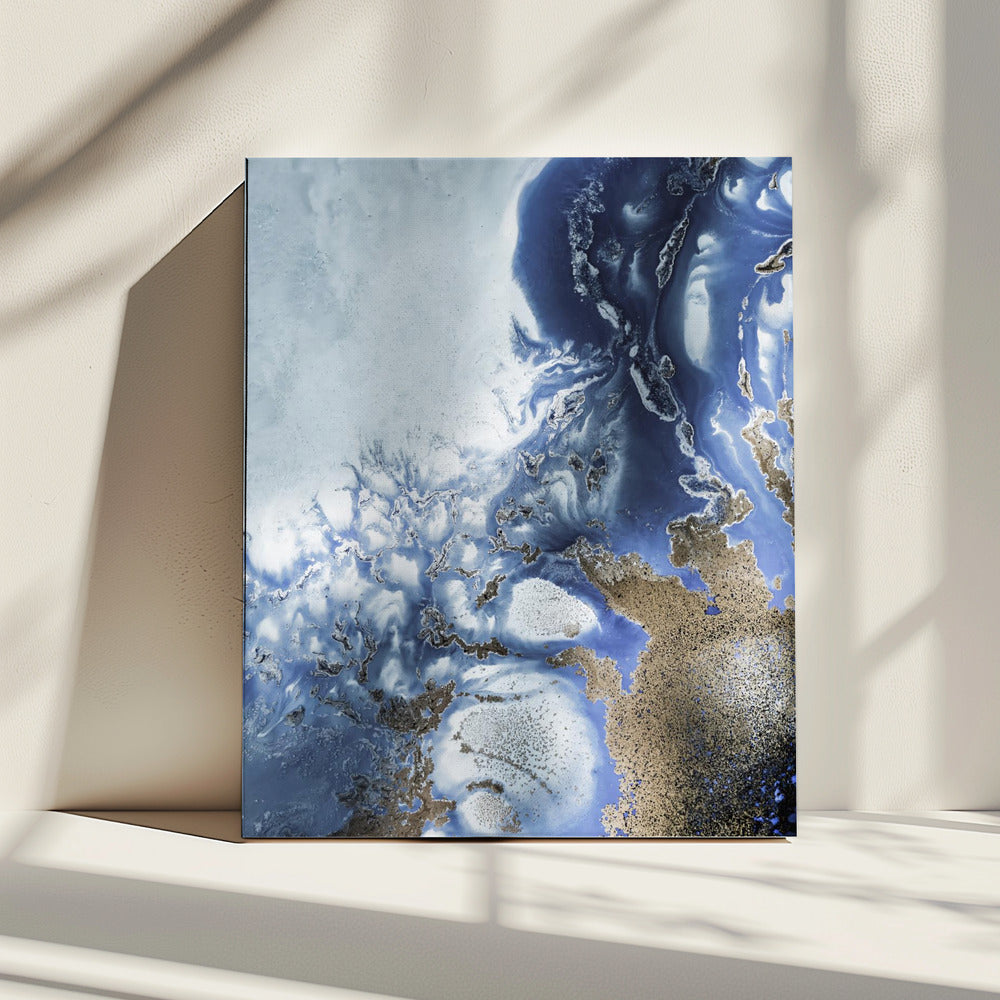 Zen Art 'Ocean Wave Waltz 2' - Watercolor waves | Canvas