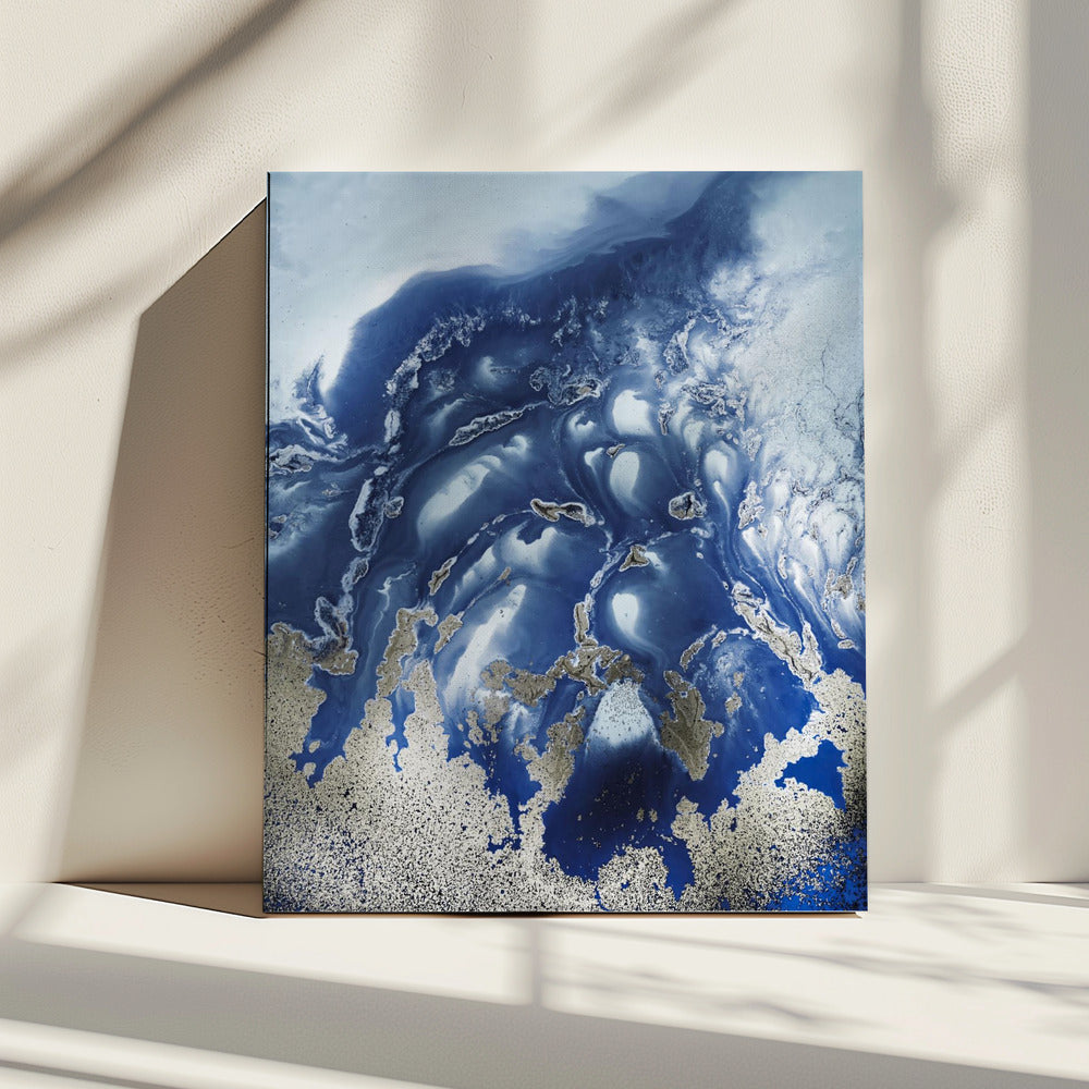 Soothing -" Ocean Wave Waltz 1" - Watercolor waves | Canvas