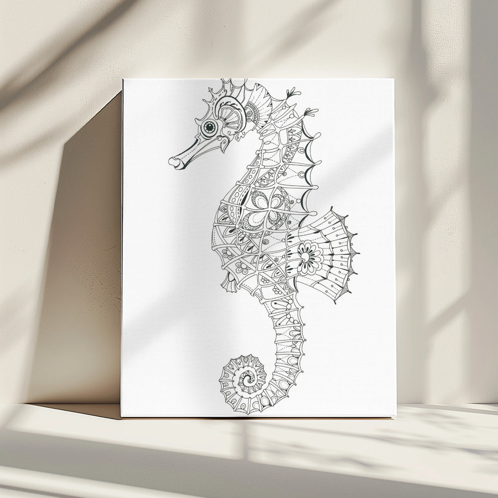 Ornate Seahorse Design | Canvas