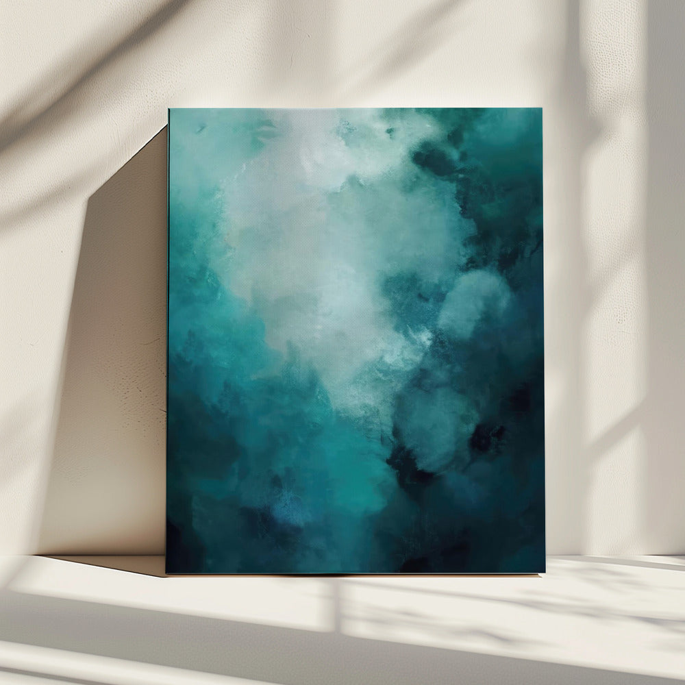 Misty Teal Abyss | Canvas