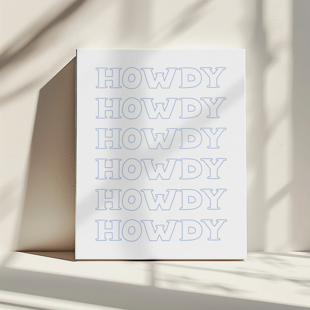 Blue Howdy | Canvas