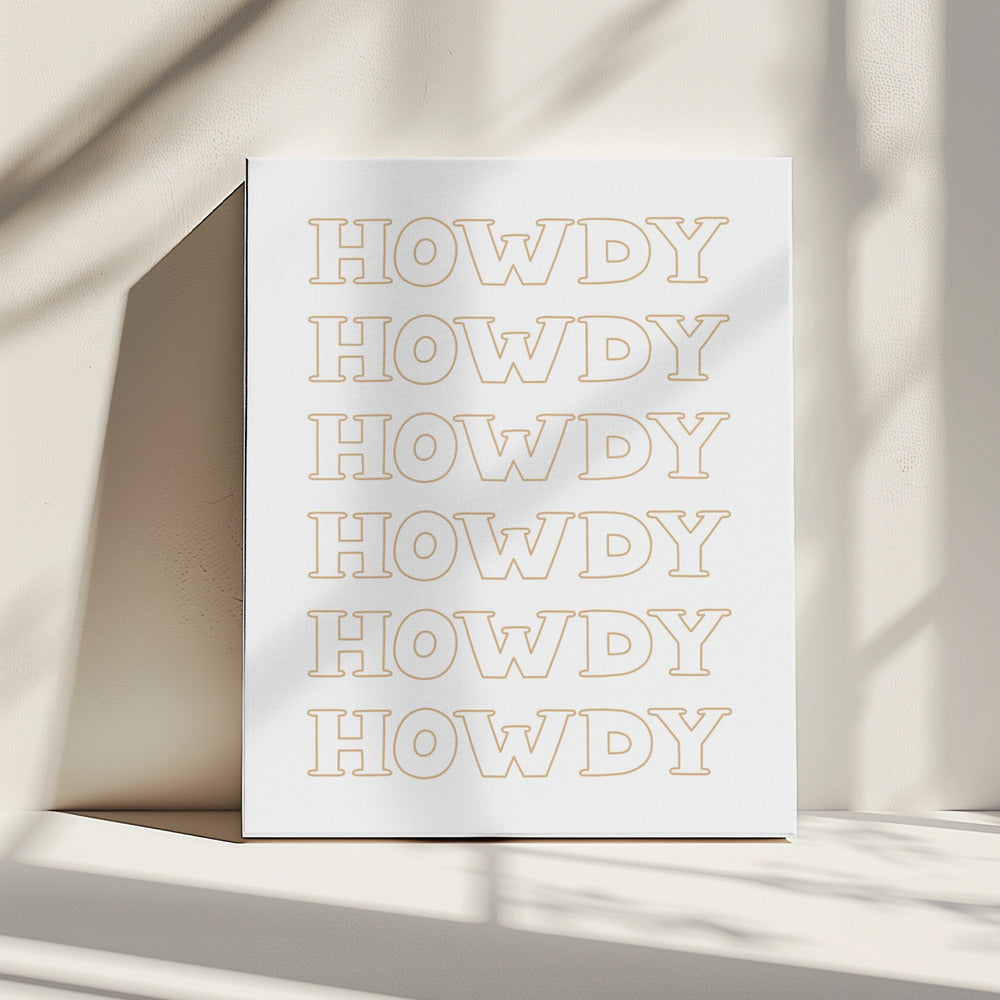Neutral Howdy | Canvas