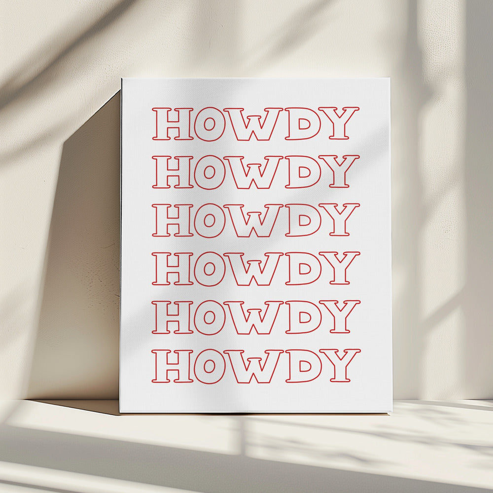 Red Howdy | Canvas