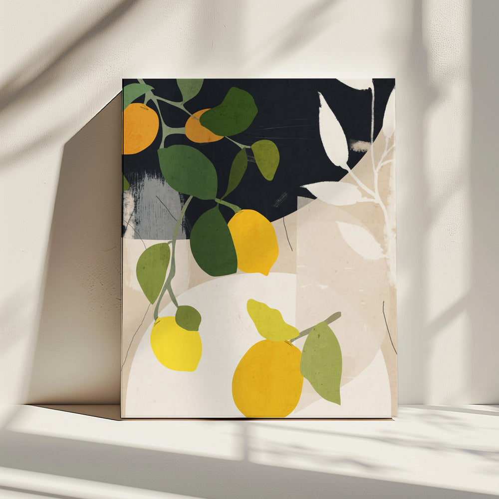 Lemon Abstract Art | Canvas