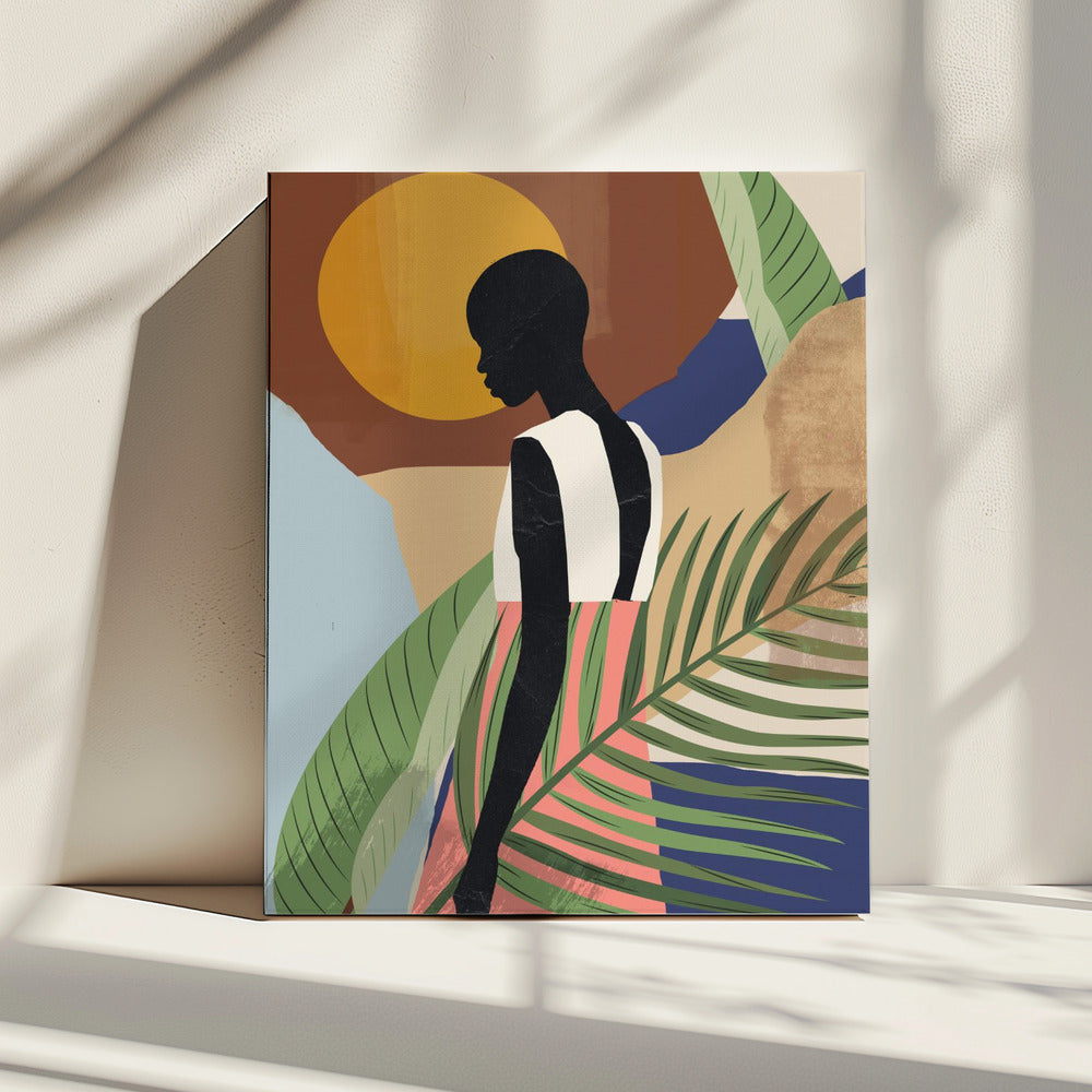 Tropical Girl Shape | Canvas