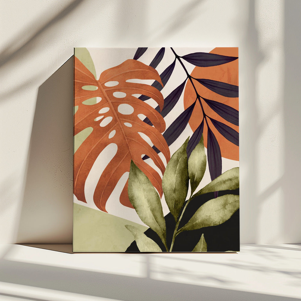 Abstract Art Tropical Leaves | Canvas