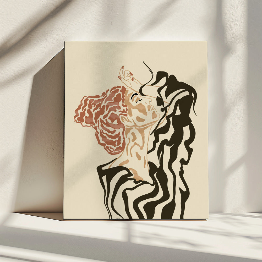 Woman In a Striped Blouse | Canvas