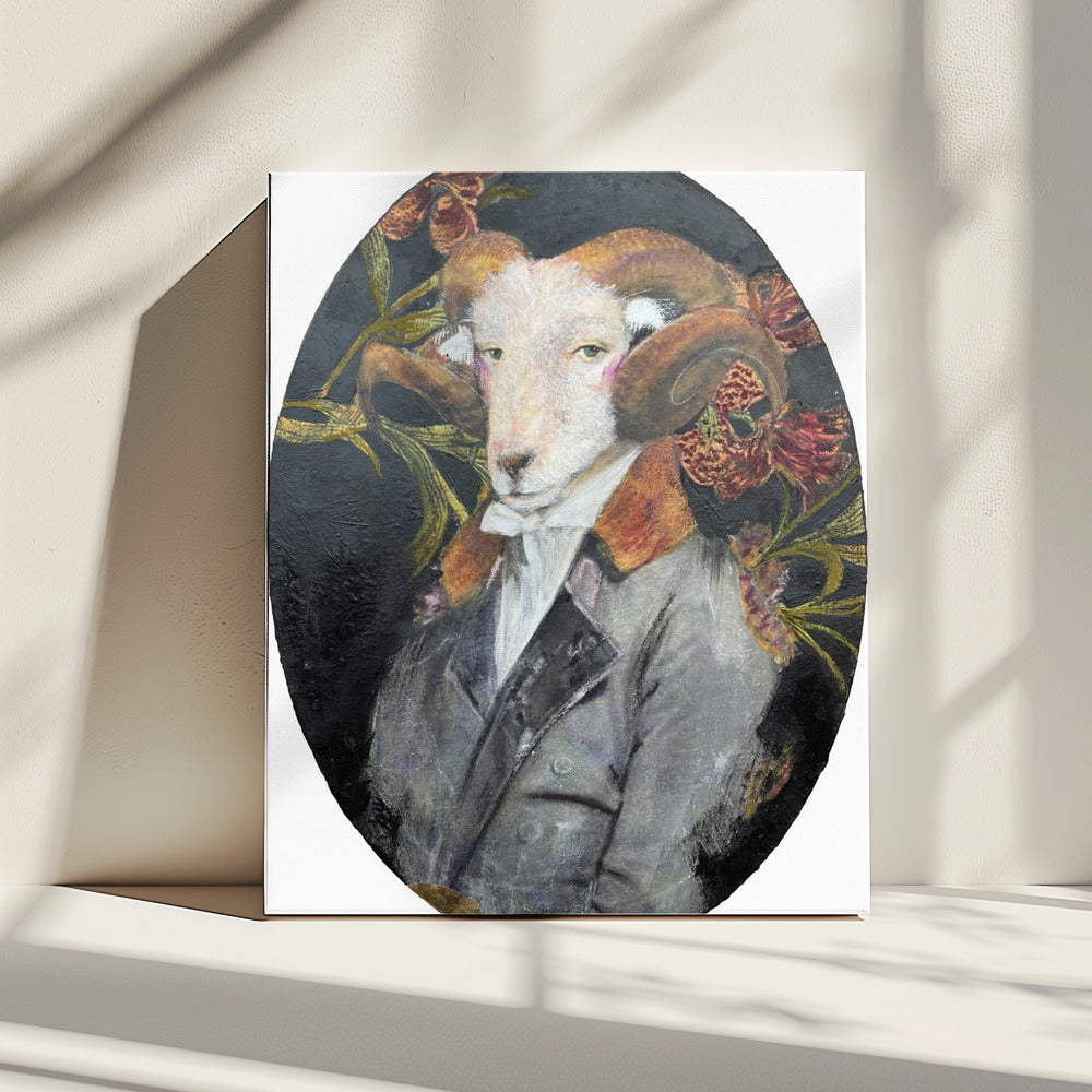 Regal Ram Portrait | Canvas