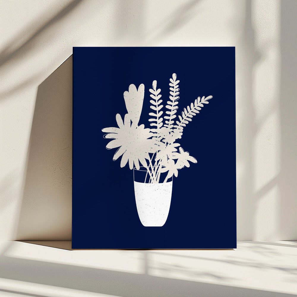 Sepia Floral Silhouette | Canvas