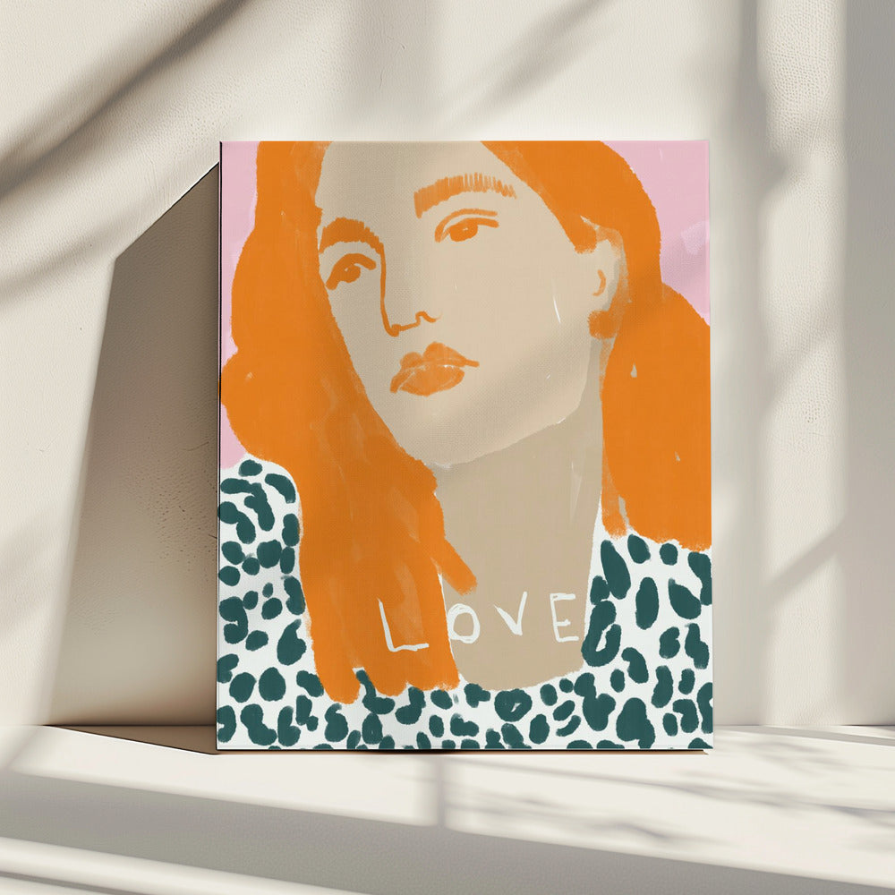 Portrait of a Woman with Orange Hair | Canvas