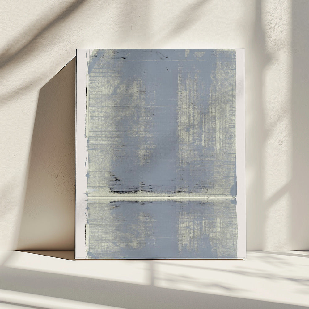 Minimalist Grey Abstract with Horizontal Line | Canvas