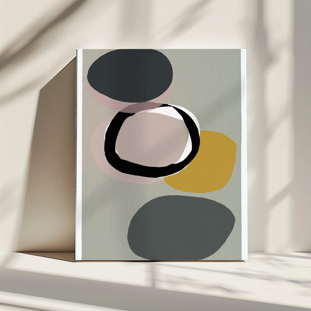 Abstract Circles in Muted Tones | Canvas