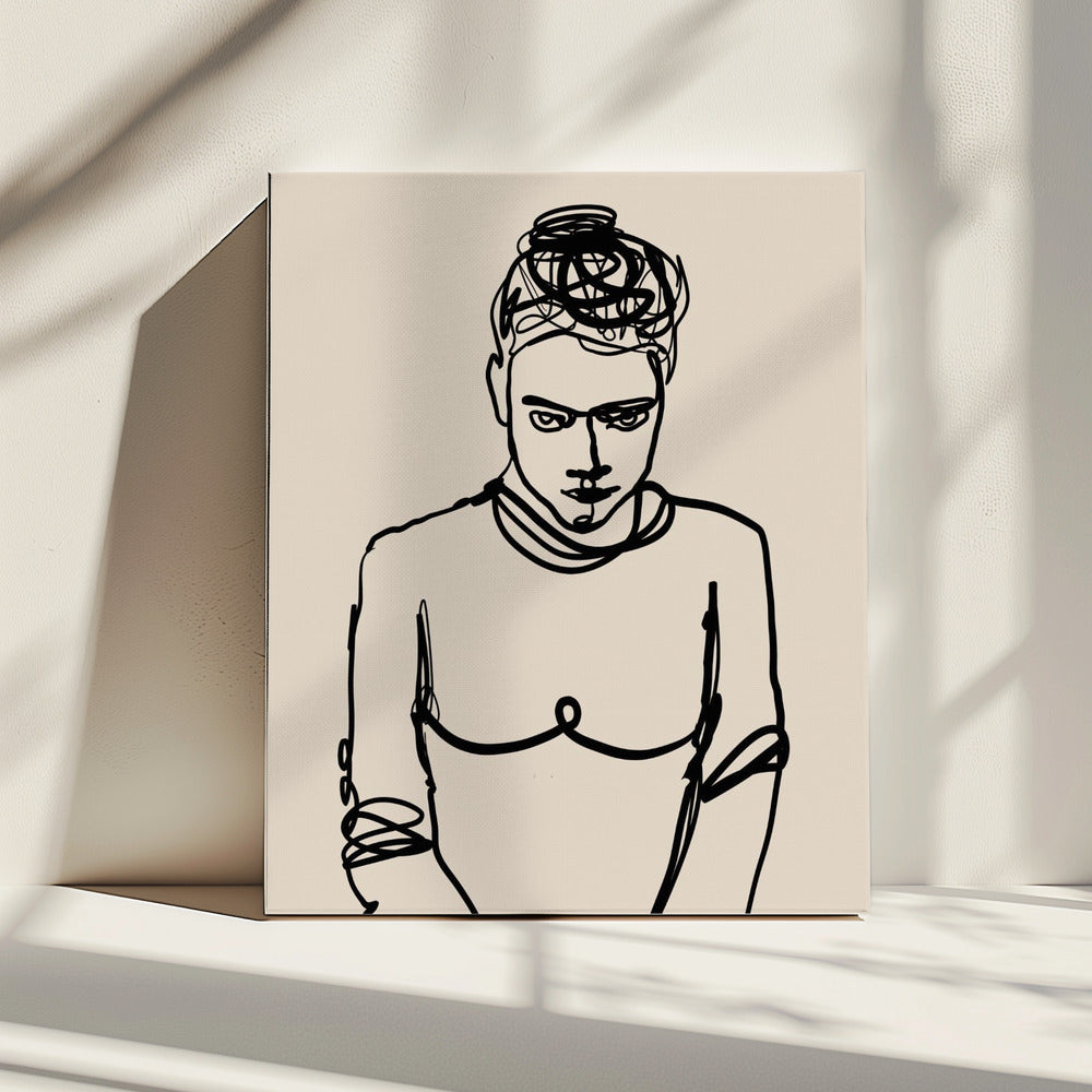 Line drawing lady | Canvas