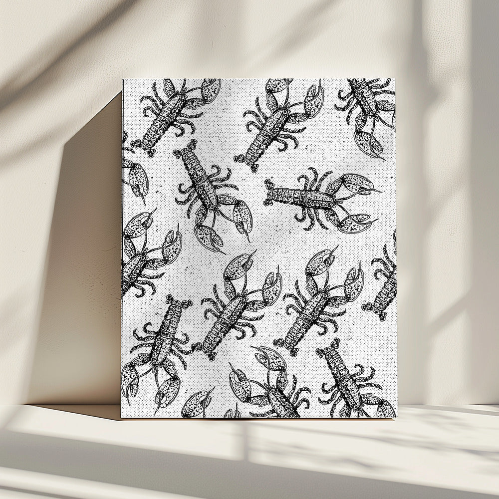 Lobsters Ink Print Pattern | Canvas