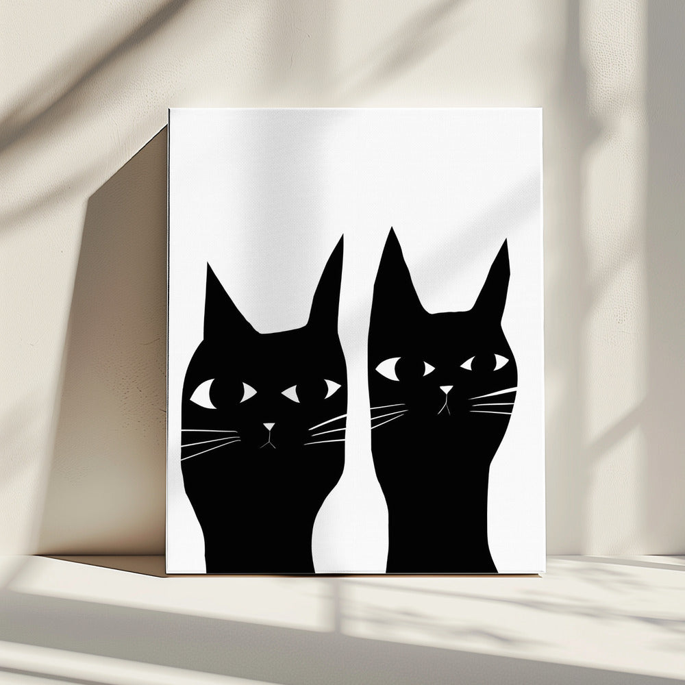 Two black cats | Canvas