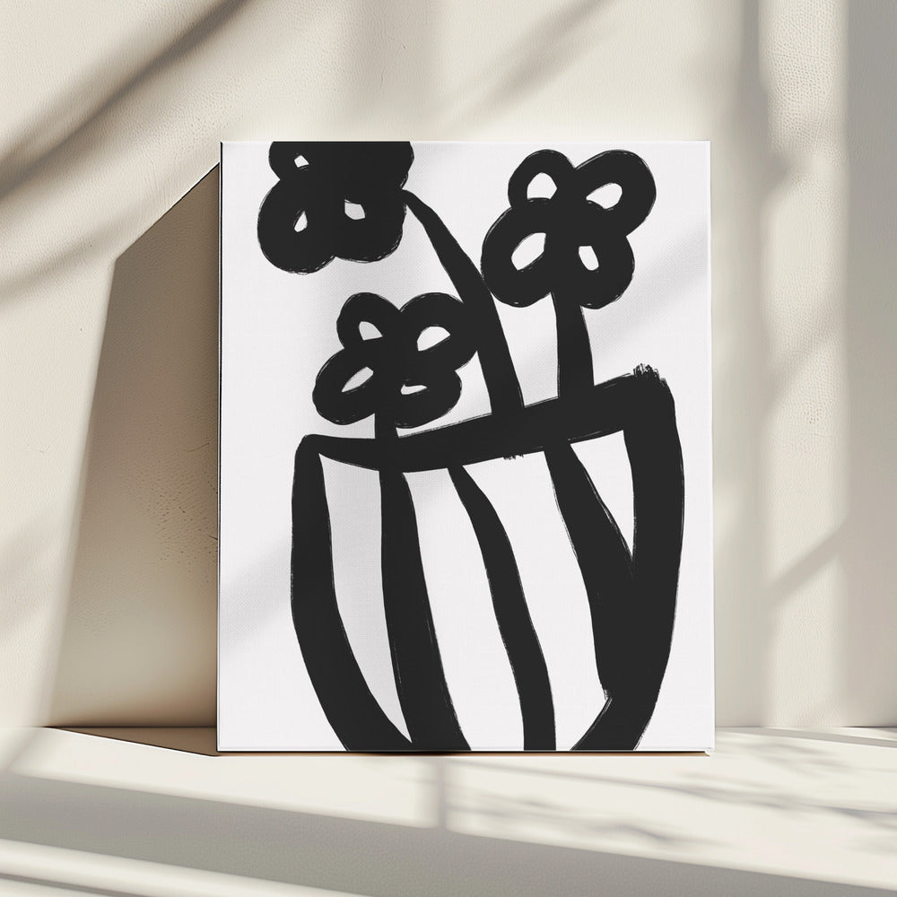 Bold Blossoms in Vase | Canvas