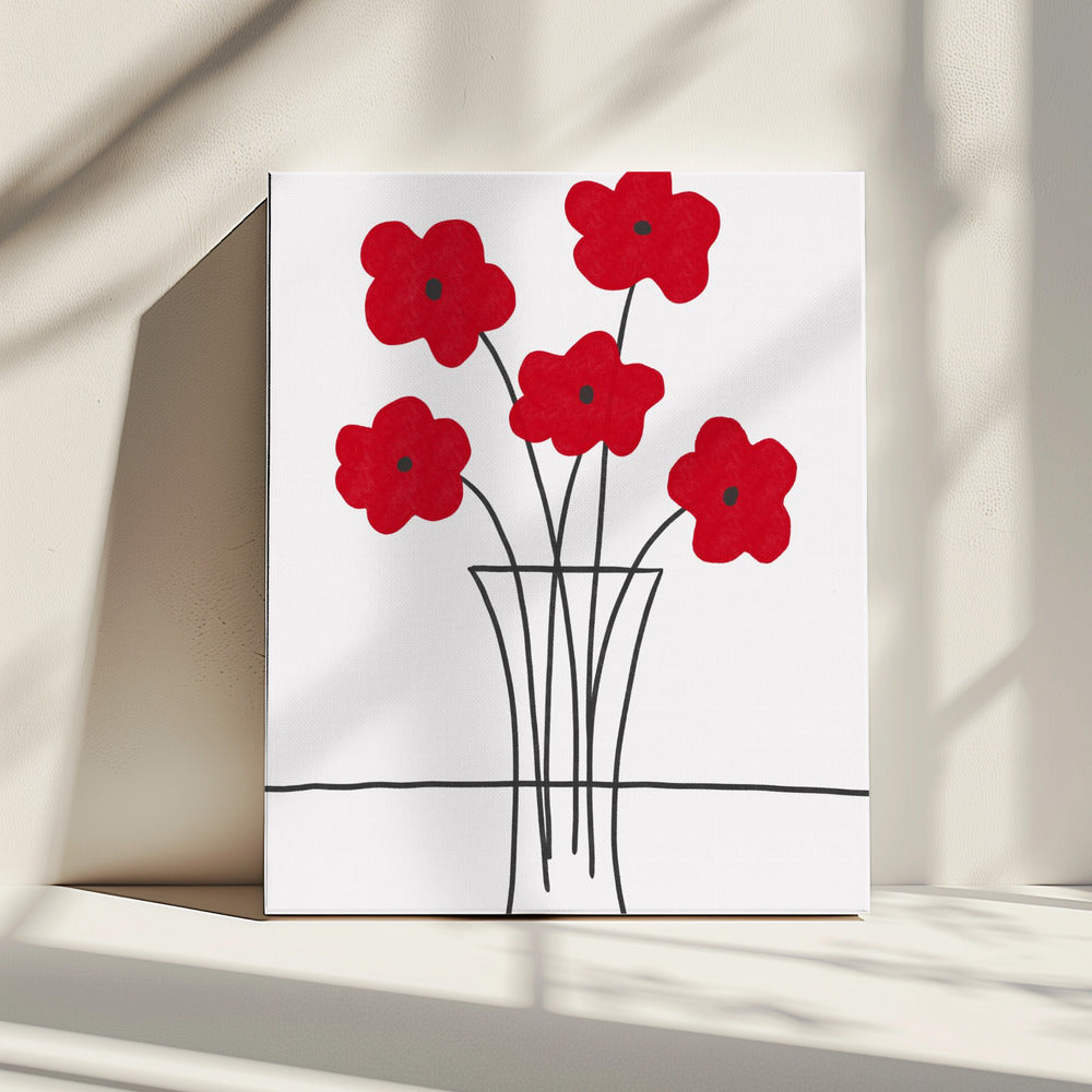 Poppies in Vase | Canvas