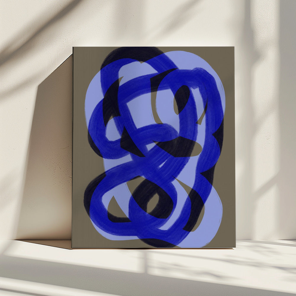 Blue Entwined Paths | Canvas