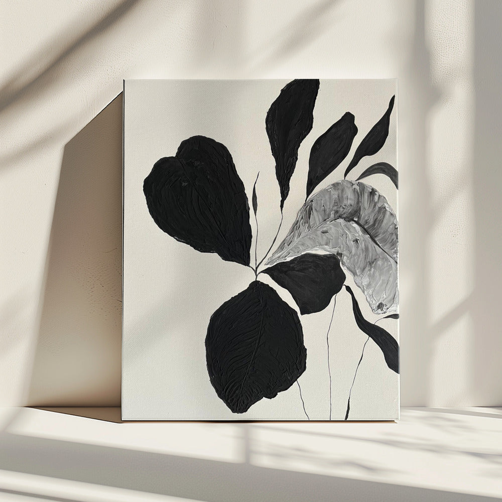 Monochrome Leaves | Canvas