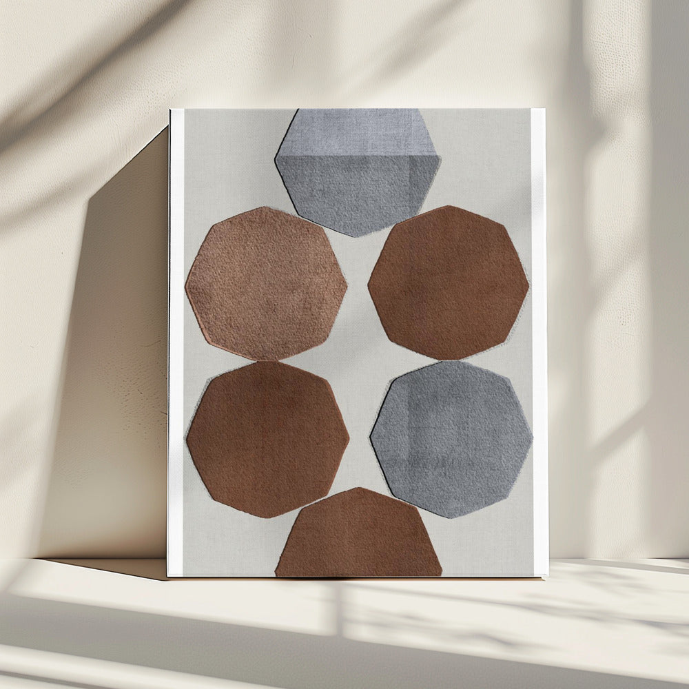 Faceted Earth Shapes | Canvas