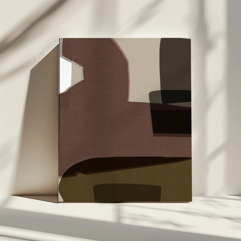 Layered Geometric Shapes And Earthy Tones | Canvas