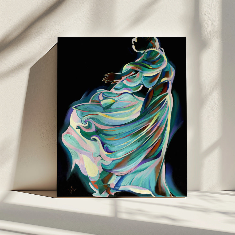 Abstract Depiction Of A Dancer In Motion | Canvas