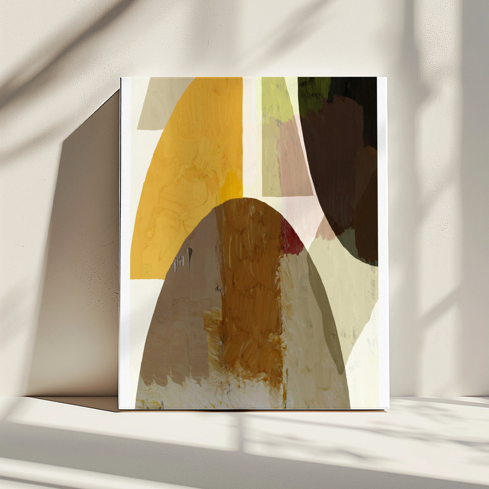Bold Geometric Shapes In Earthy Tones | Canvas