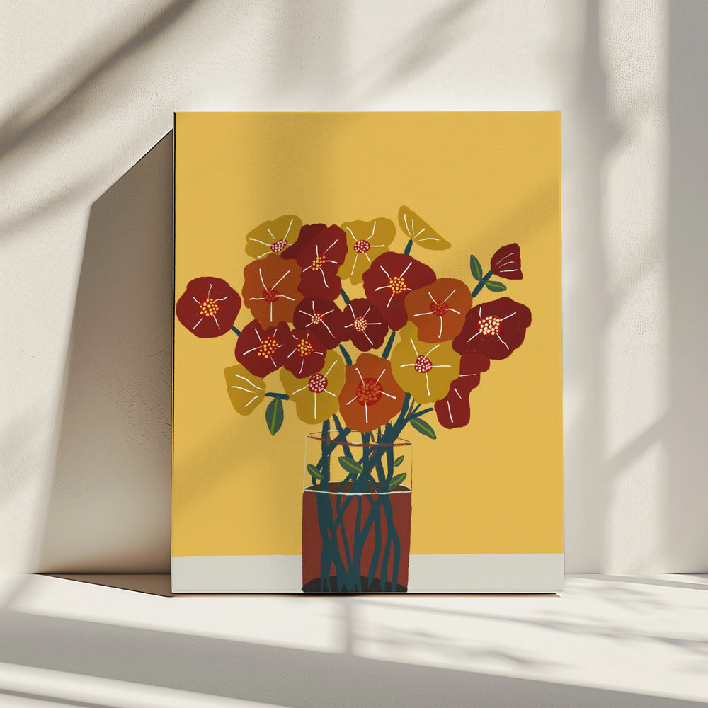 Floral flowers in vase | Canvas