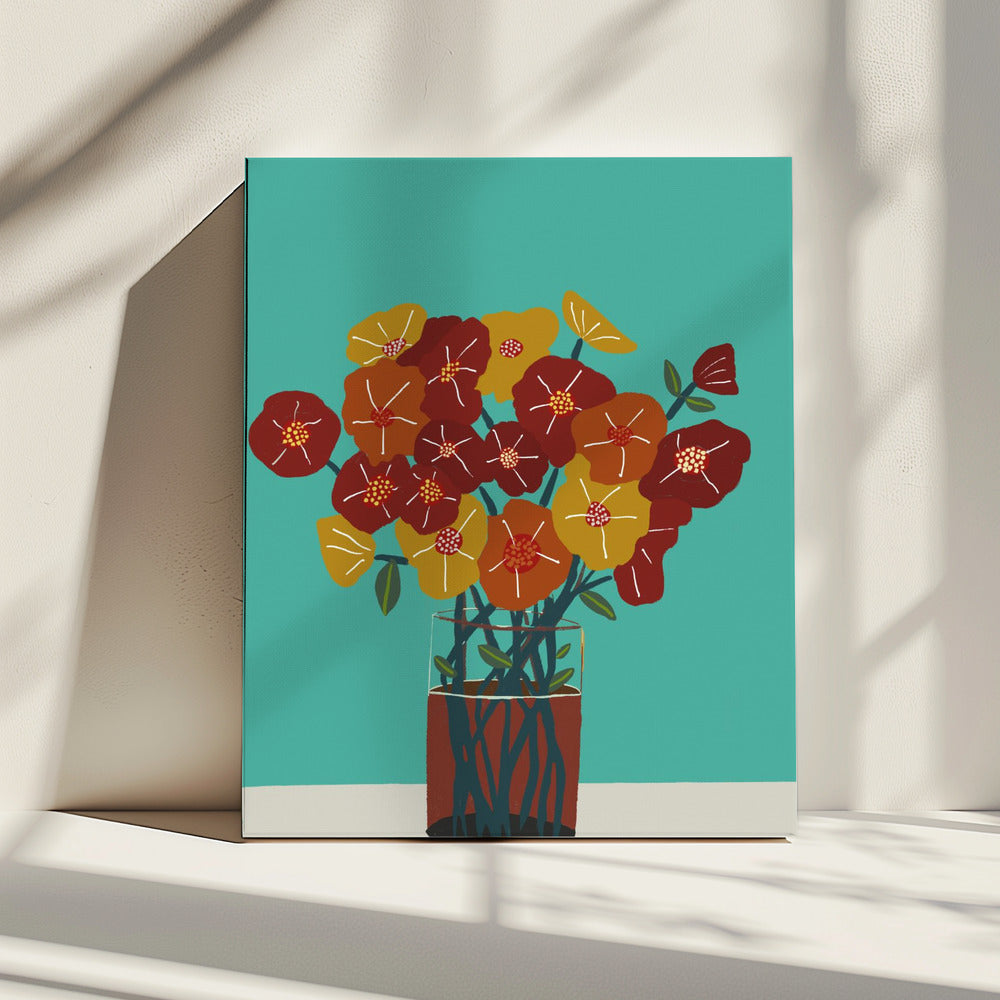 Floral flowers in vase | Canvas