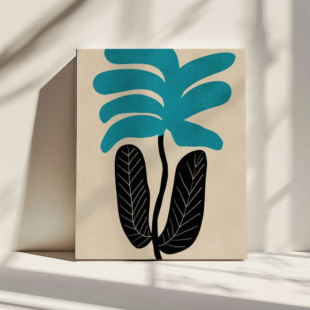 Blue floral flower | Canvas