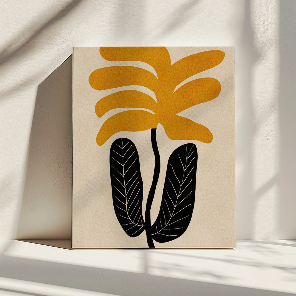 YELLOW floral flower | Canvas