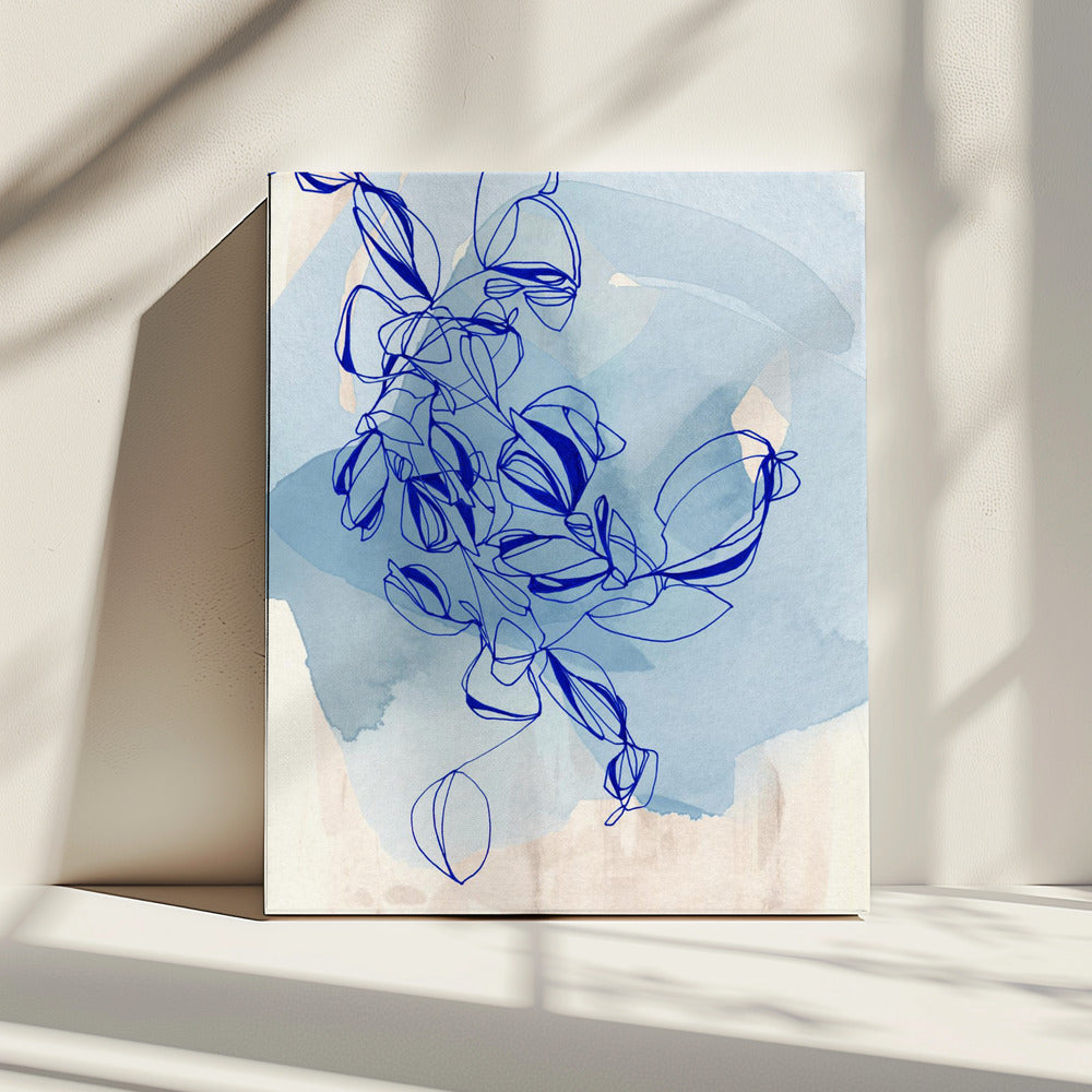 Blue Vine Elegance | Canvas