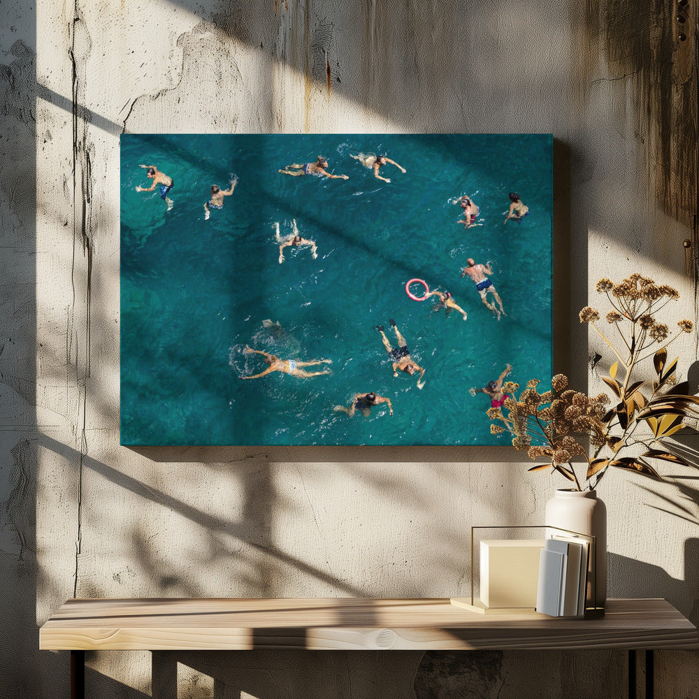 Blue water swim | Canvas