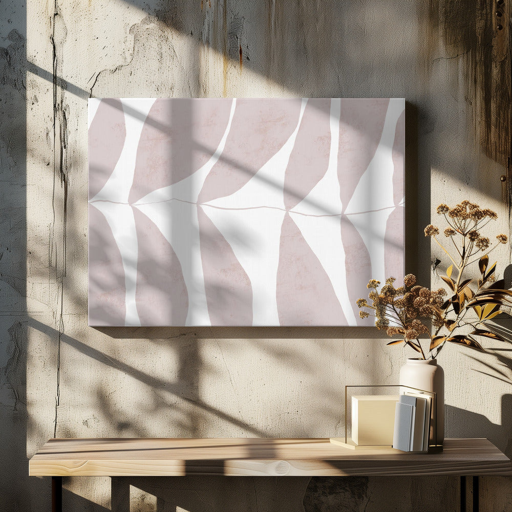 Leaf Patterns in Soft Beige Tones | Canvas