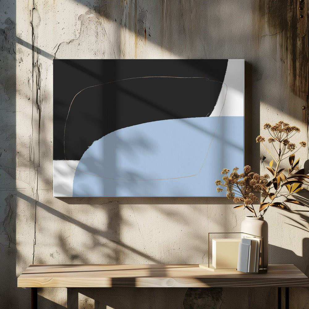 Interwoven Contrast Black Bold Meets Blue Soft | Canvas