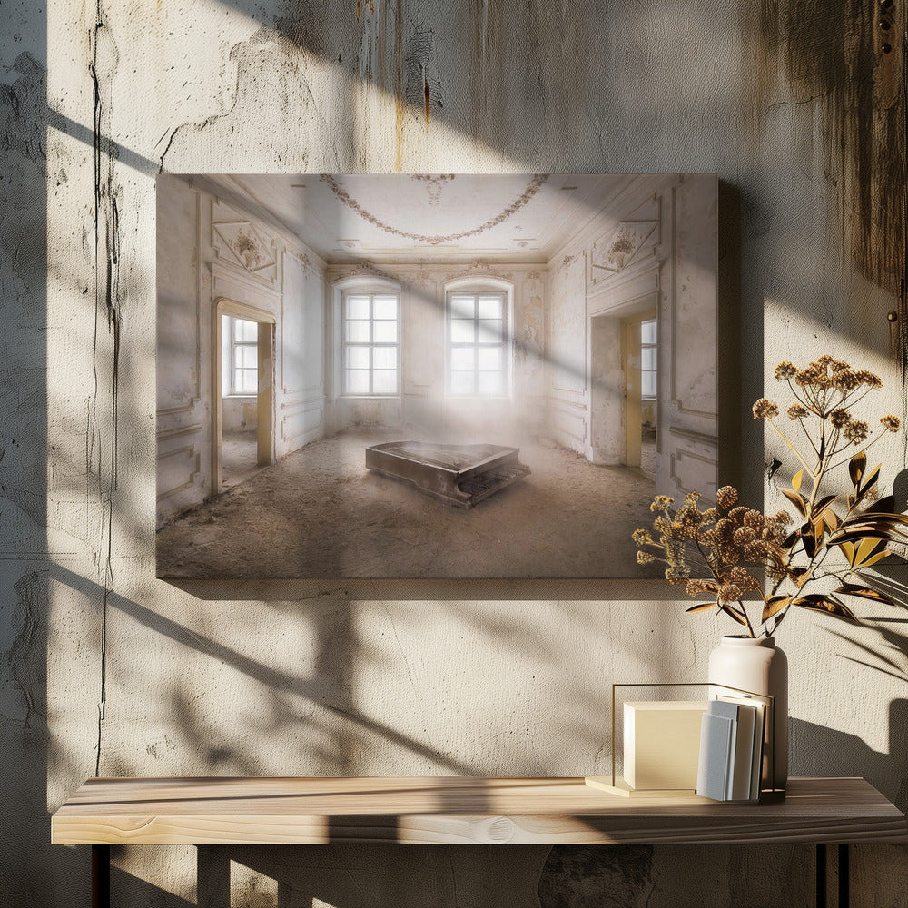 Abandoned Piano in the Dust | Canvas