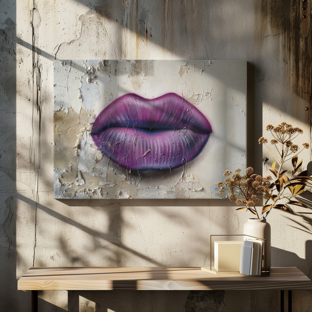 Lips on the Wall | Canvas