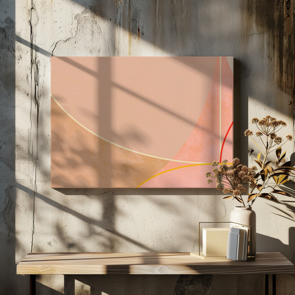 Mid Century Curry Yellow Blush Spring | Canvas