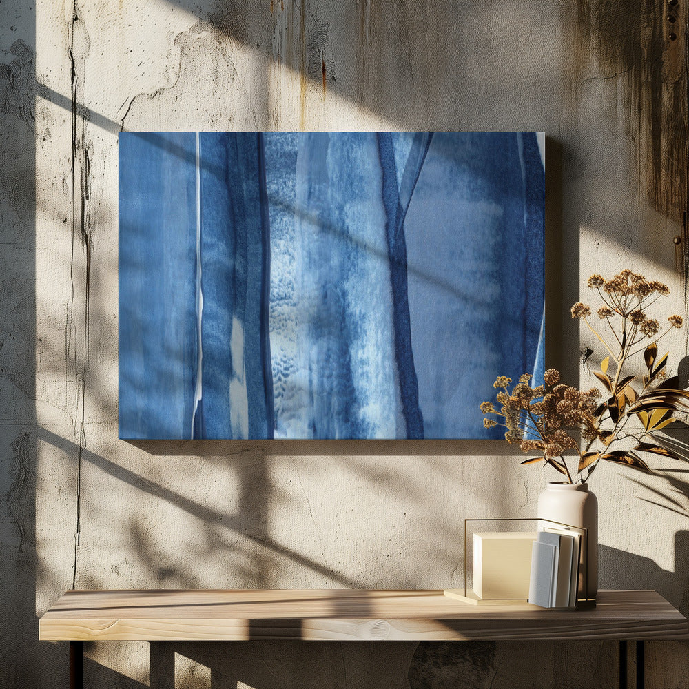 Blue Lines And Shades | Canvas