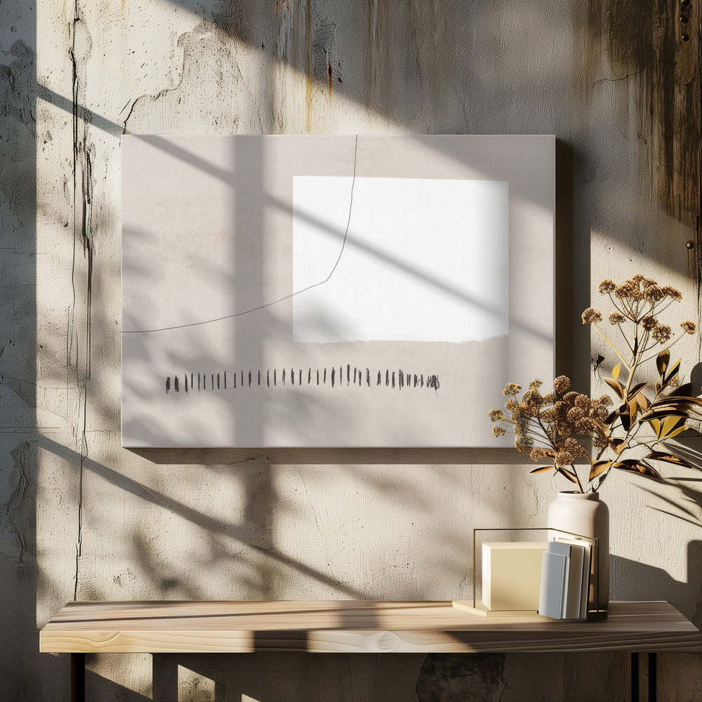 White Rectangle Contrasting | Canvas