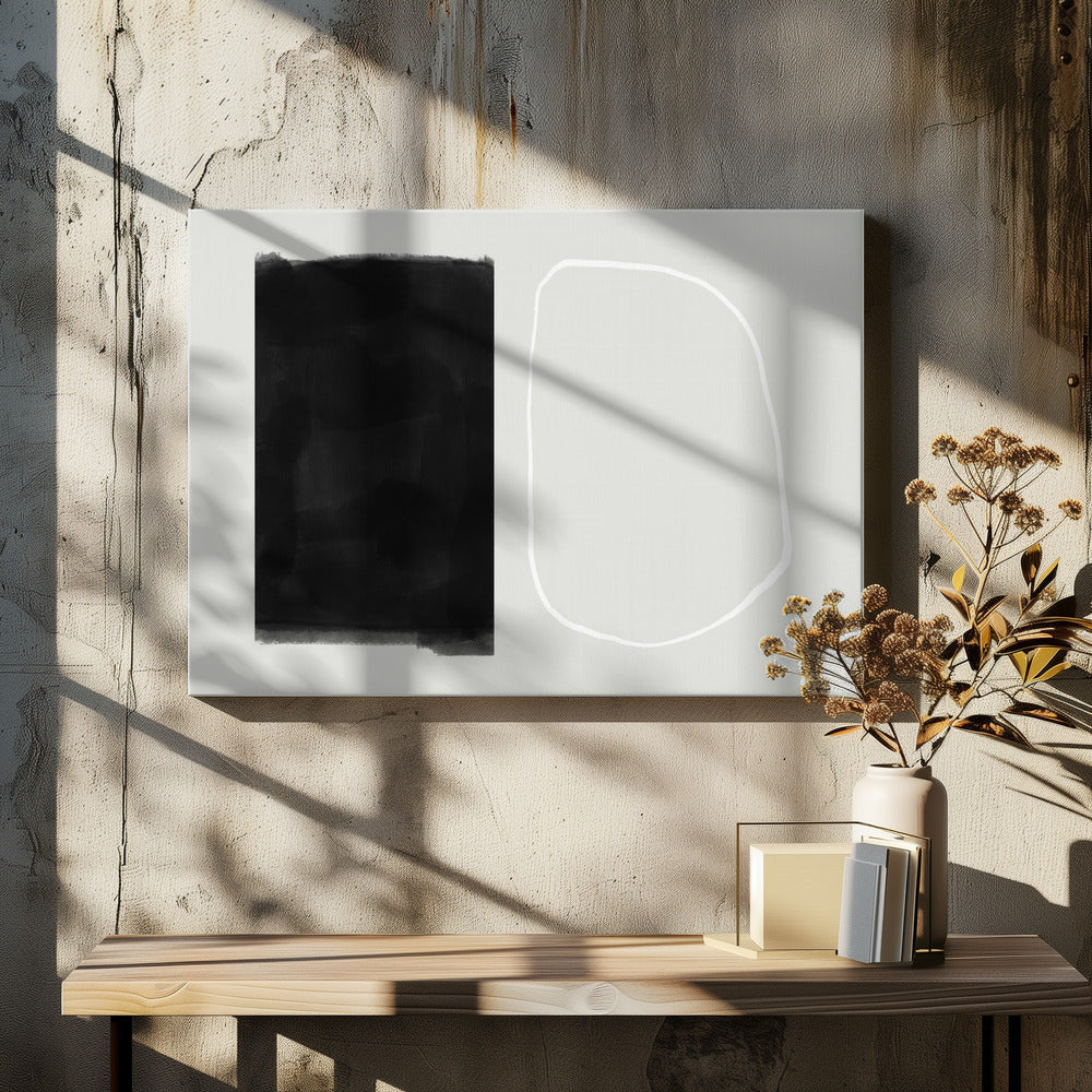 Solid Black Rectangular Shape | Canvas