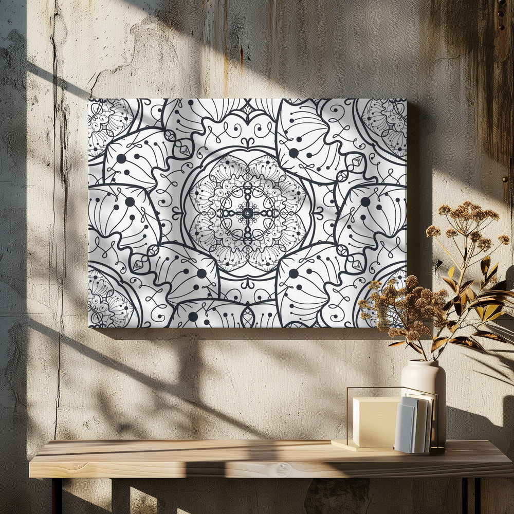 Abstract Mandala Line Art | Canvas