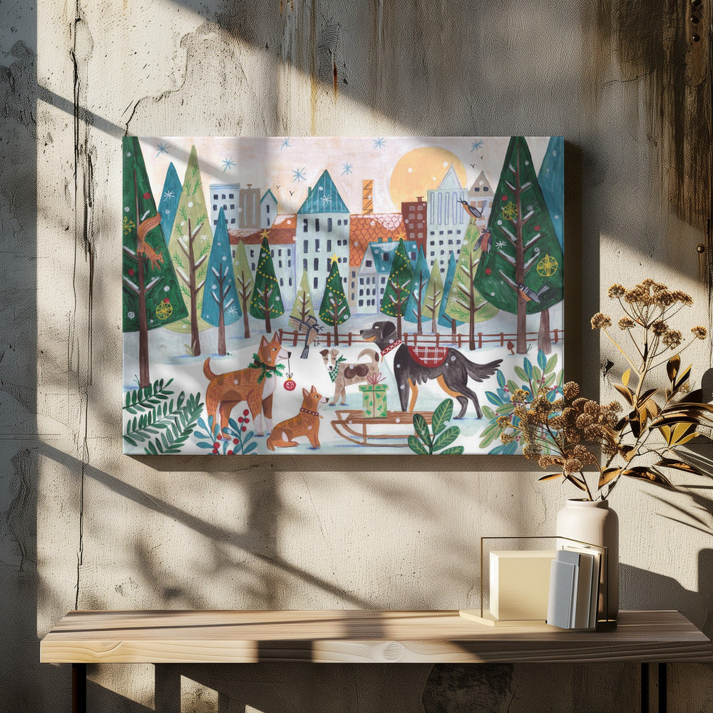 Dogs in the park | Canvas