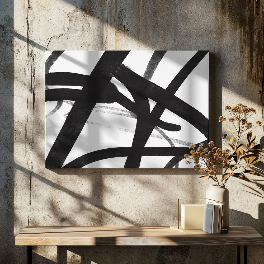 Bold Black Brushstrokes | Canvas