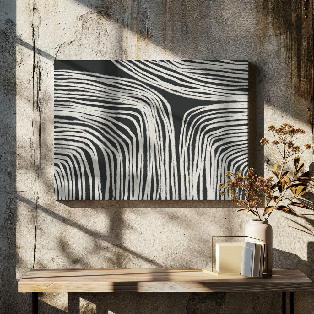 Curved Stripes Flow | Canvas