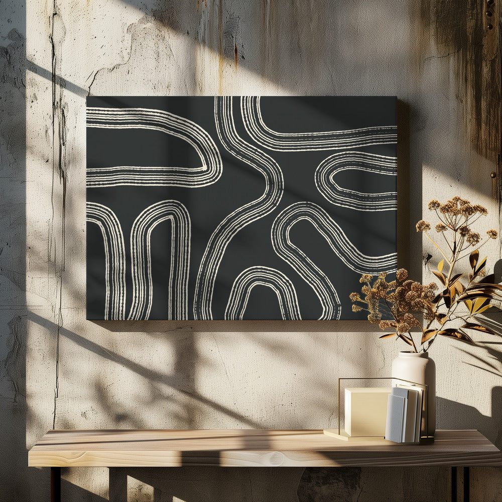 Black and White Line Patterns | Canvas