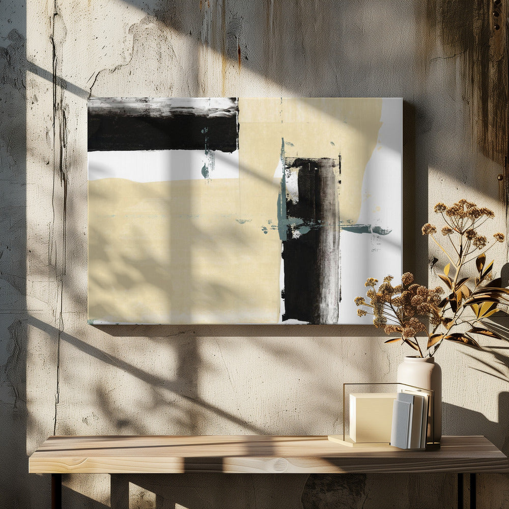 Neutral & Black Art Print No 2 | Canvas