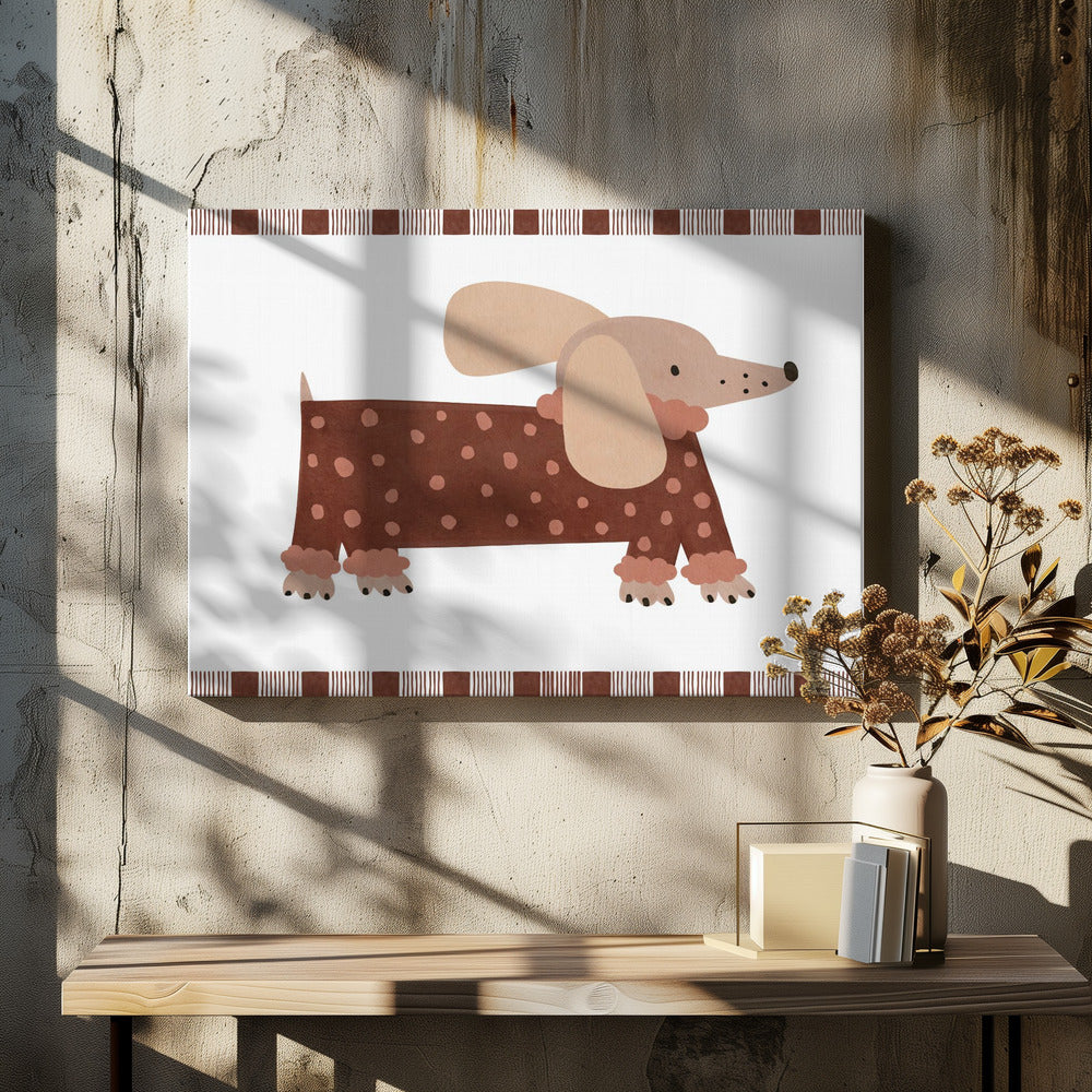 Dotted Dachshund | Canvas