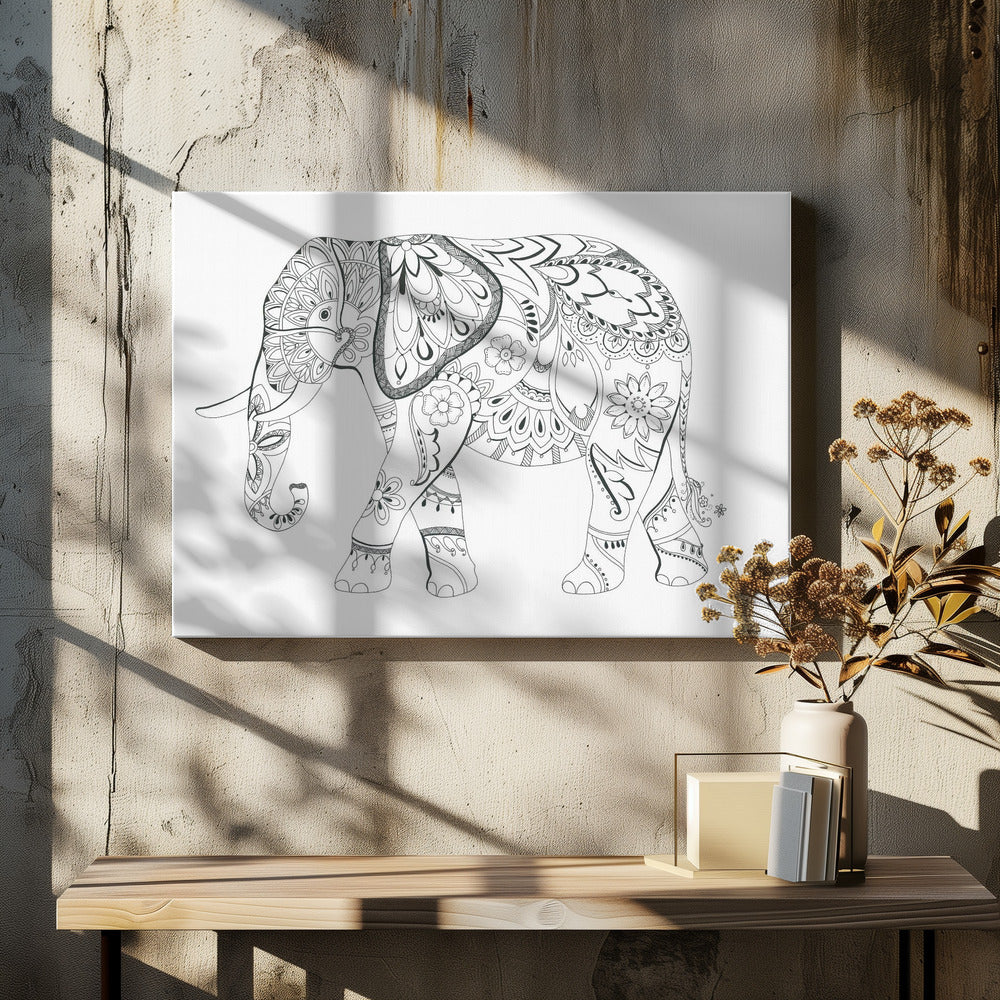 Elephant Mandala | Canvas